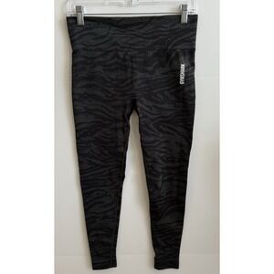 Gymshark Zebra Print Seamless Leggings Women's High Waisted See Measurements
